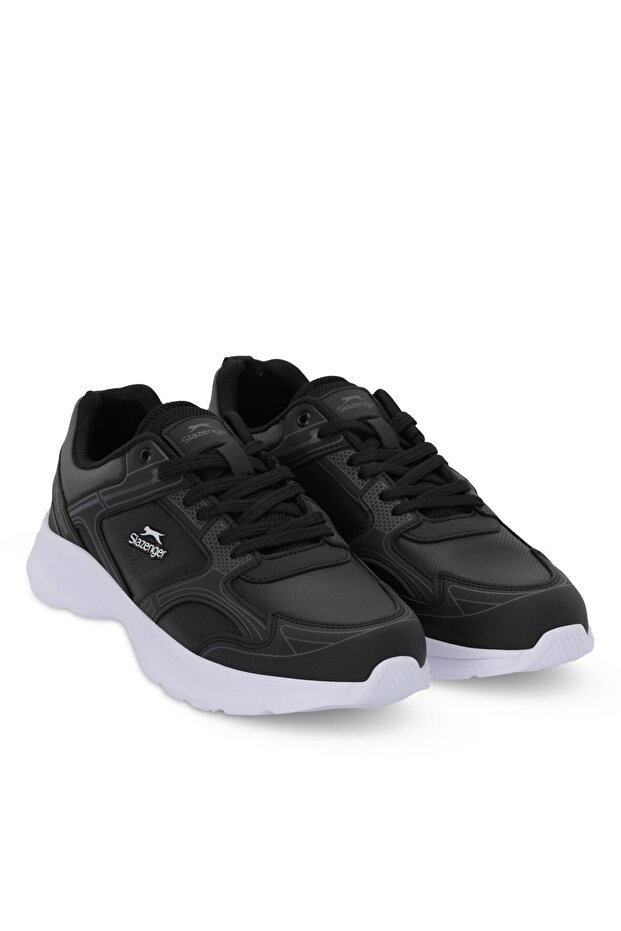 Daily Comfortable Lace-Up Unisex Sneaker Shoes Black