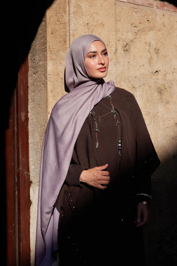 Elibelinde Patterned Sakura Silk Shawl - 2