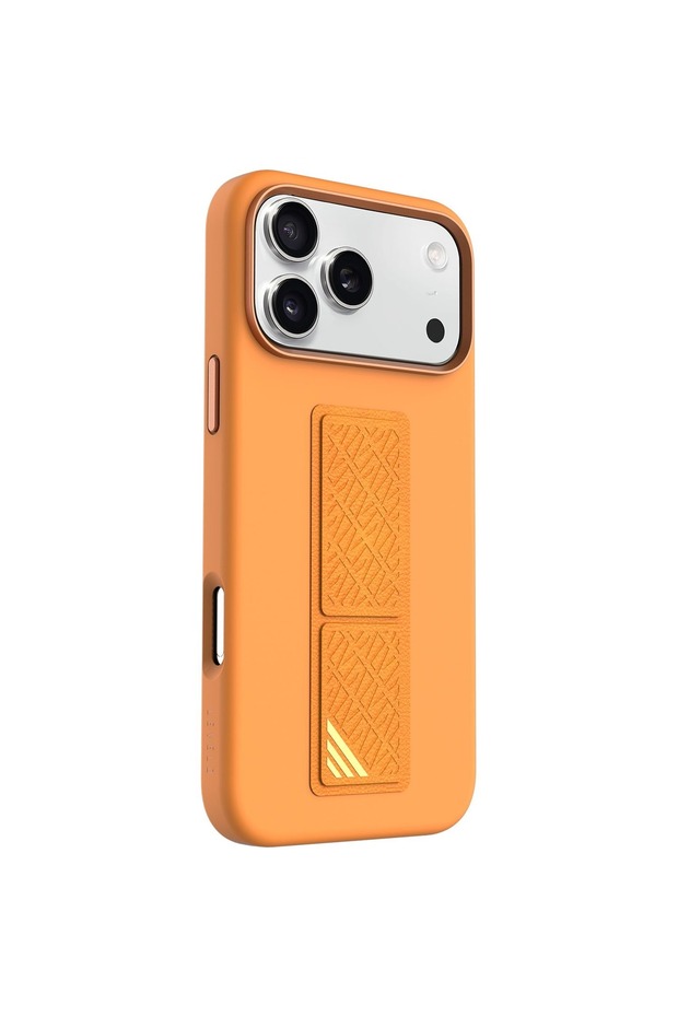Morphix Silicone GripStand Case for iPhone 17 Pro, Shock-Resistant, Slim Fit – Orange