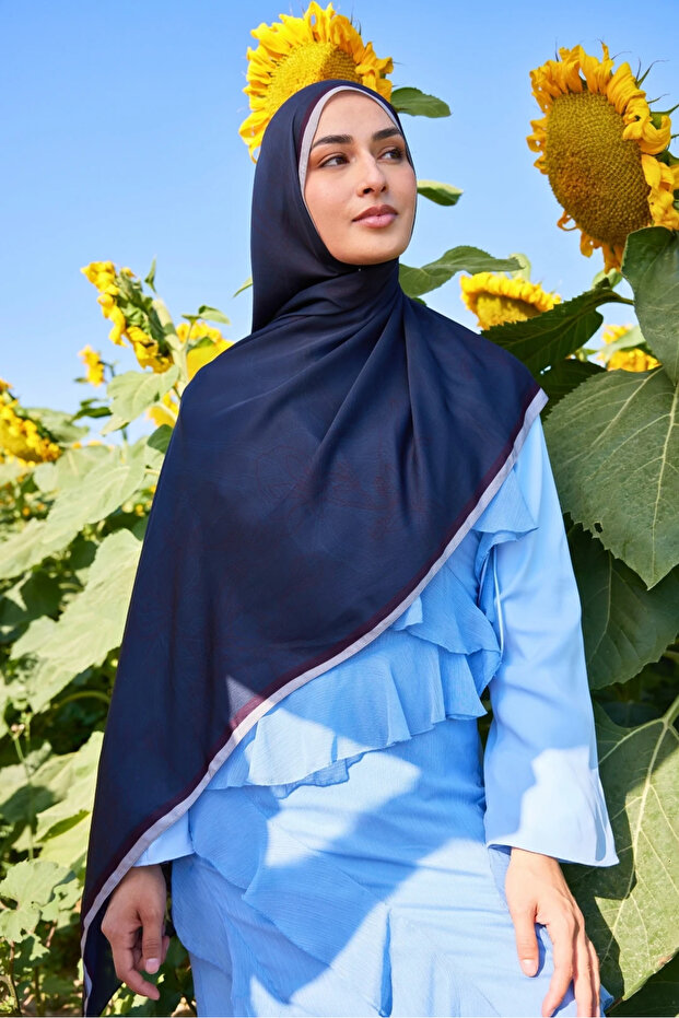 Yekta Pattern Sakura Silk Shawl - 4