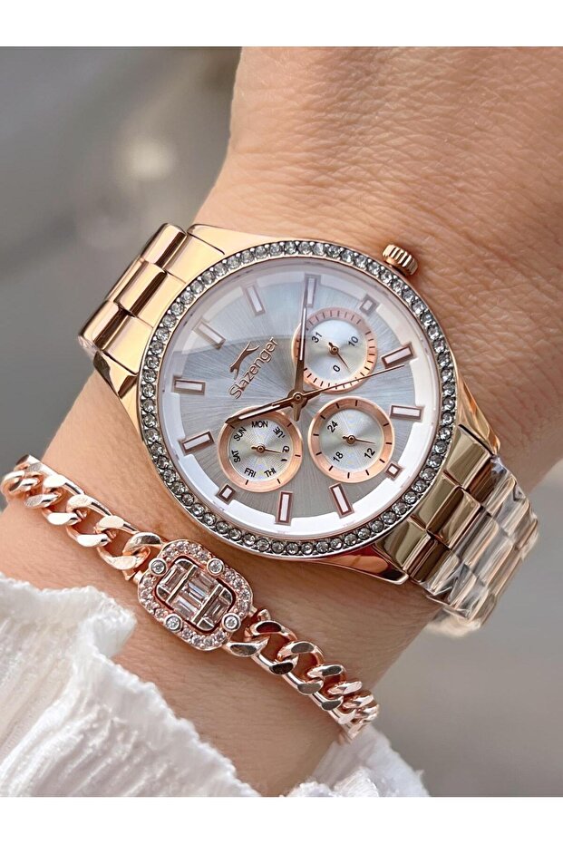 Inner Dial Functions Active 5 Atm Water Resistant Sport Women Wristwatch Bsl.2069.M4