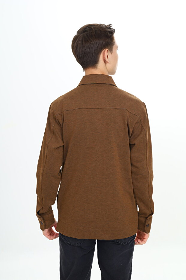 Boy's Long Sleeve Buttoned Jacket - 4