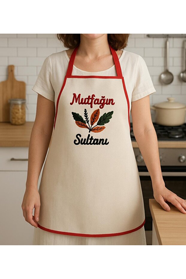 مريلة مطبخ، مريلة مطبخ مطرزة، تطريز على الكتان