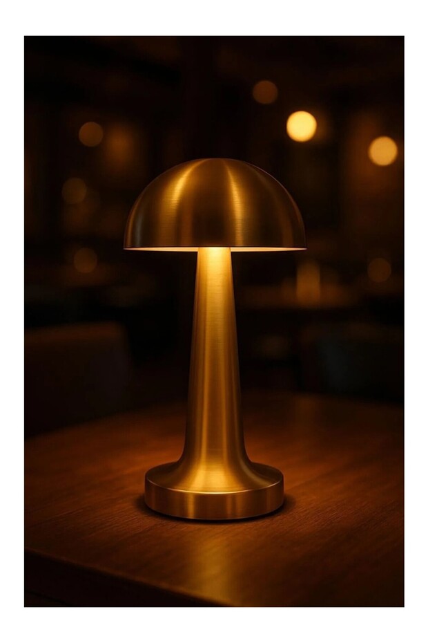 DOKUNMATİK MANTAR MASA LAMBASI 3 IŞIK RENGİ IŞIK KISILIP AÇILABİLİR ŞARJLI - 1