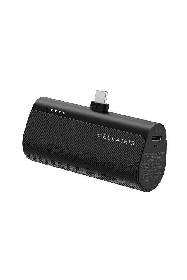 Mini 5000mAh Powerbank 20W PD Fast Charger, Portable Instant Charging for iPhone & iPad – Black
