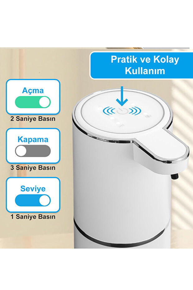 Sensörlü USB Şarjlı Köpük Sabunluk / GT-SD03 - 5