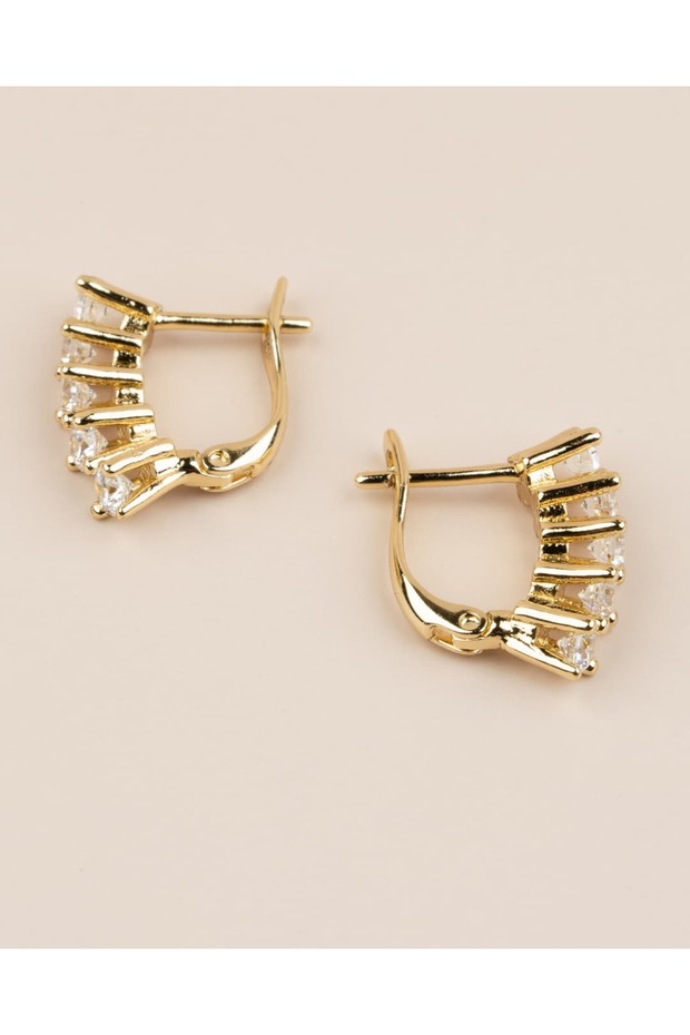 Lumina Tek Sıra 5 Taş Xuping Küpe - 4