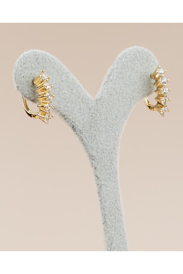 Lumina Tek Sıra 5 Taş Xuping Küpe - 3