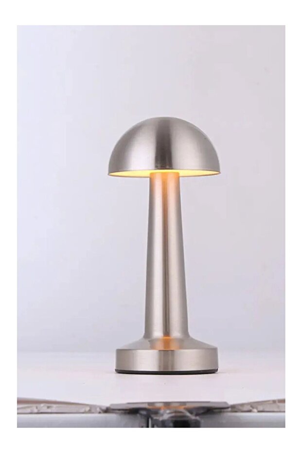 DOKUNMATİK MANTAR MASA LAMBASI 3 IŞIK RENGİ IŞIK KISILIP AÇILABİLİR ŞARJLI - 4