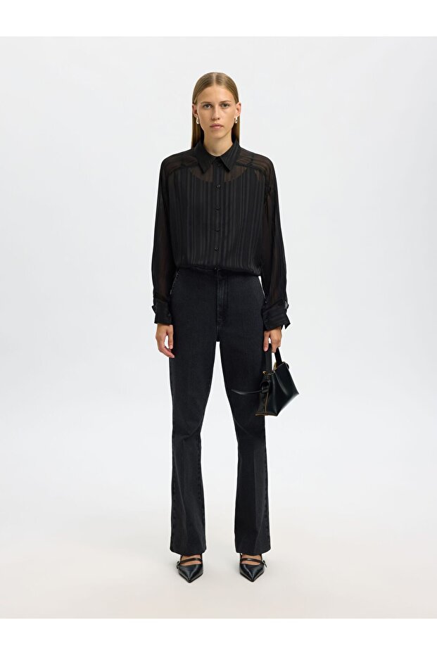 Langarmhemd Durchscheinendes - 4