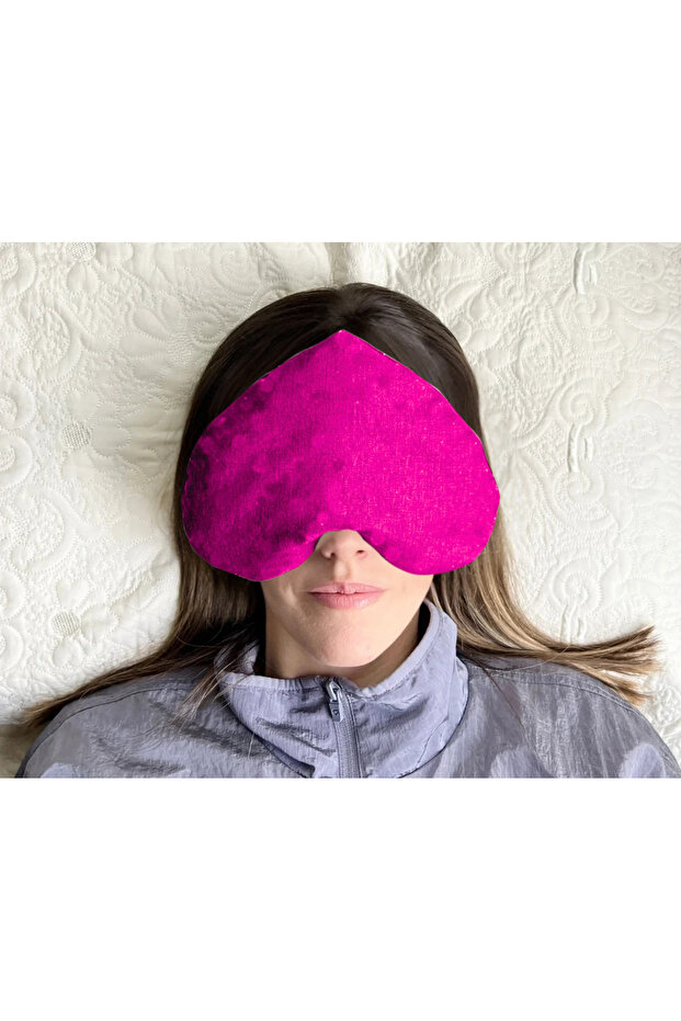 Lavender Eye Pillow Heart Shaped Meditation Eye Patch Cotton Heart Pillow