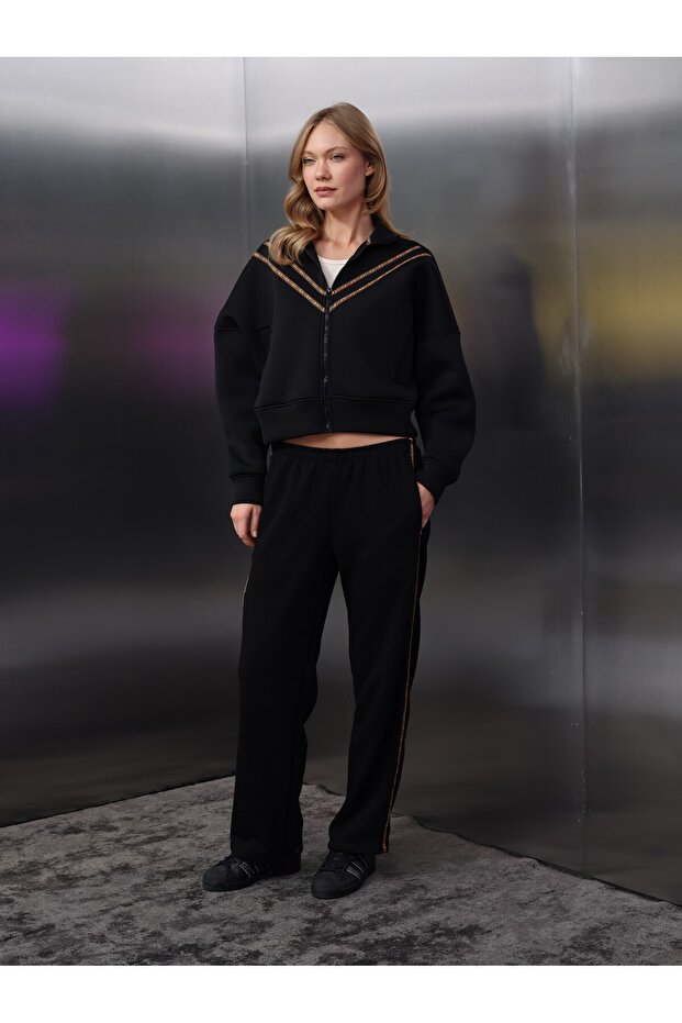Women's Ethnic Stripe Detail Sweatpants