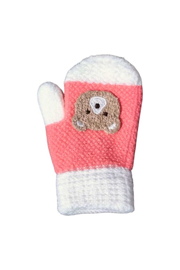 Kitti 1-3 Years Old Girl's Figured Knitted Gloves