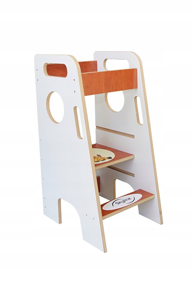 Kitchen helper for children Solid Adjustable White POLISH - 1