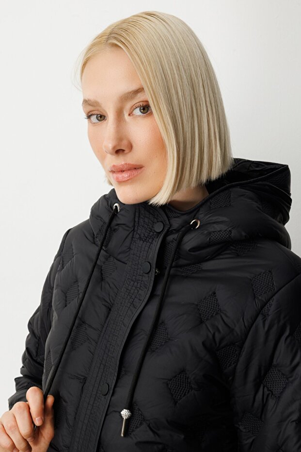 Kapüşonlu Şişme Mont - 3