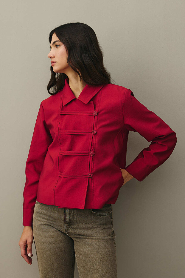 Britli Ceket Kırmızı - 8