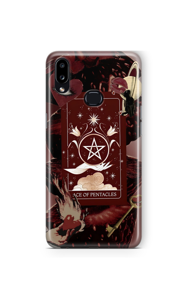 Samsung Galaxy A20 / A30 Compatible Tarot Card Pattern Transparent Phone Case
