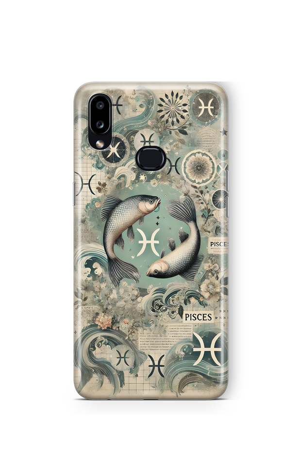 Samsung Galaxy A20 / A30 Compatible Pisces Patterned Transparent Phone Case