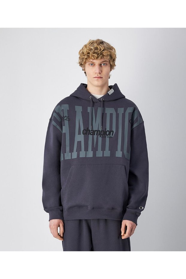 Urban Contemporary Hooded Sweatshirt Gray Men's Sweatshirt - 221208-Vs517