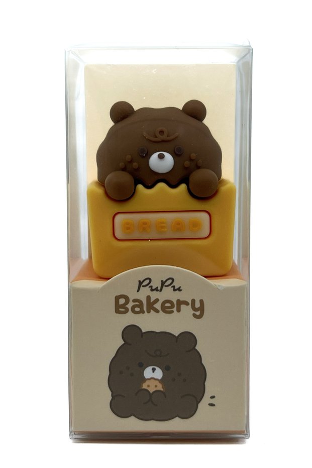 Pupu Bakery 3D Silicone Colored Pencil Sharpener Teddy Bear
