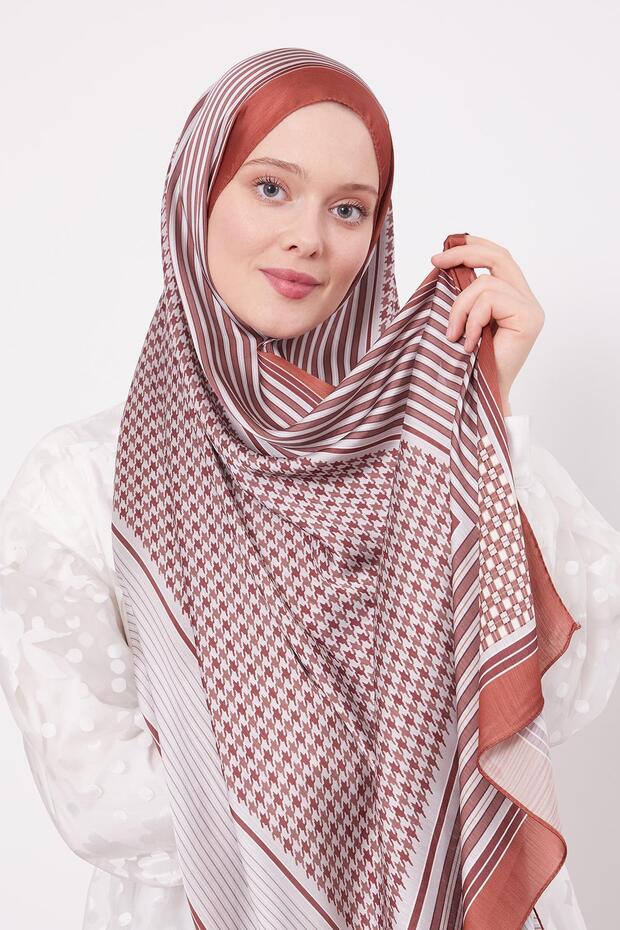 Orange claw pattern brand shawl