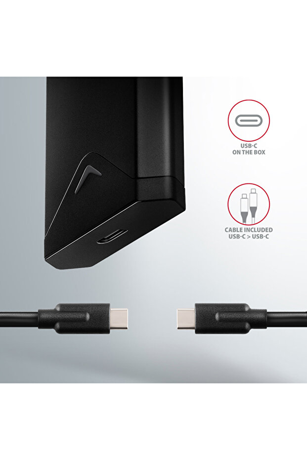 AXAGON External USB-C 10Gbps metal box for M.2 NVMe SSD disks - 6