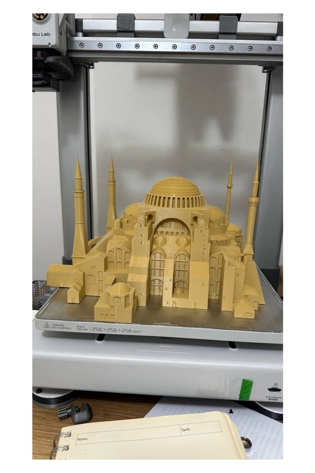 3D Baskı Ayasofya-I Kebir Cami-I Mimari Maket – Boyasız ve Işıksız ( DIY - Koleksiyonluk Model) - 2
