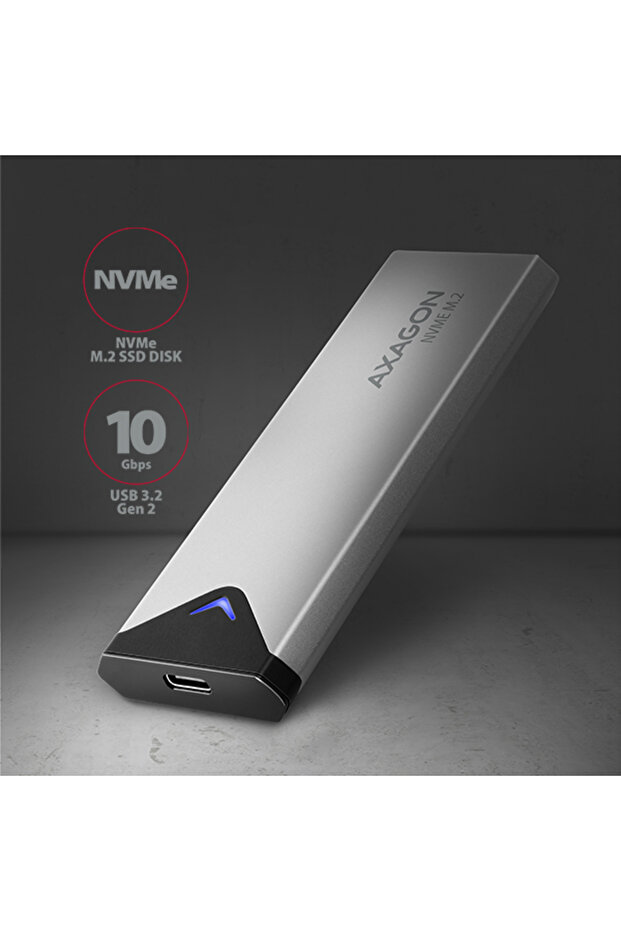 AXAGON External SuperSpeed+ USB-C metal box for M.2 NVMe SSD disks having sizes of up 42 to 80 mm - 7
