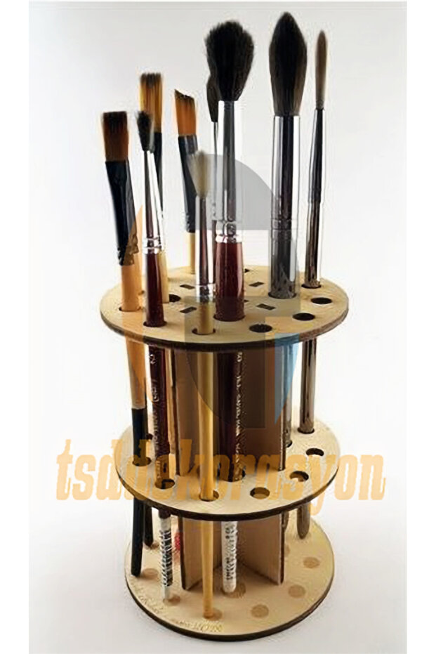 Wooden Brush Organizer and Drying Stand Organizer Holder