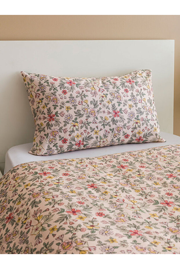 RENKLİMAĞAZADAN LCW HOME Karışık Çiçek Baskılı Tek Kişilik Nevresim Seti - 1