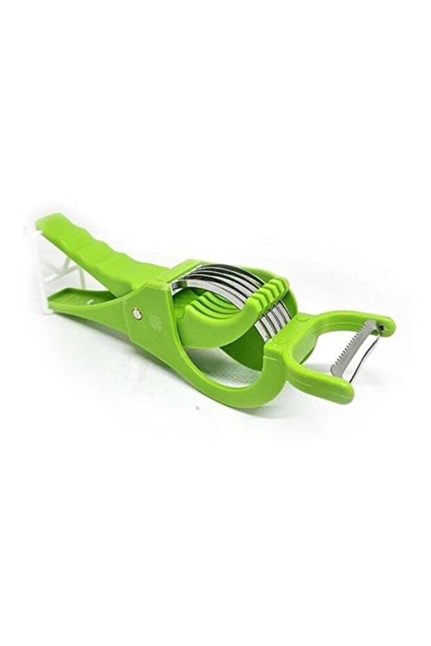 PROMASS Vegetable and Fruit Cutter with Peeler â€“ Sharp Blade, Easy Grip, Quick Slicing Tool - 1
