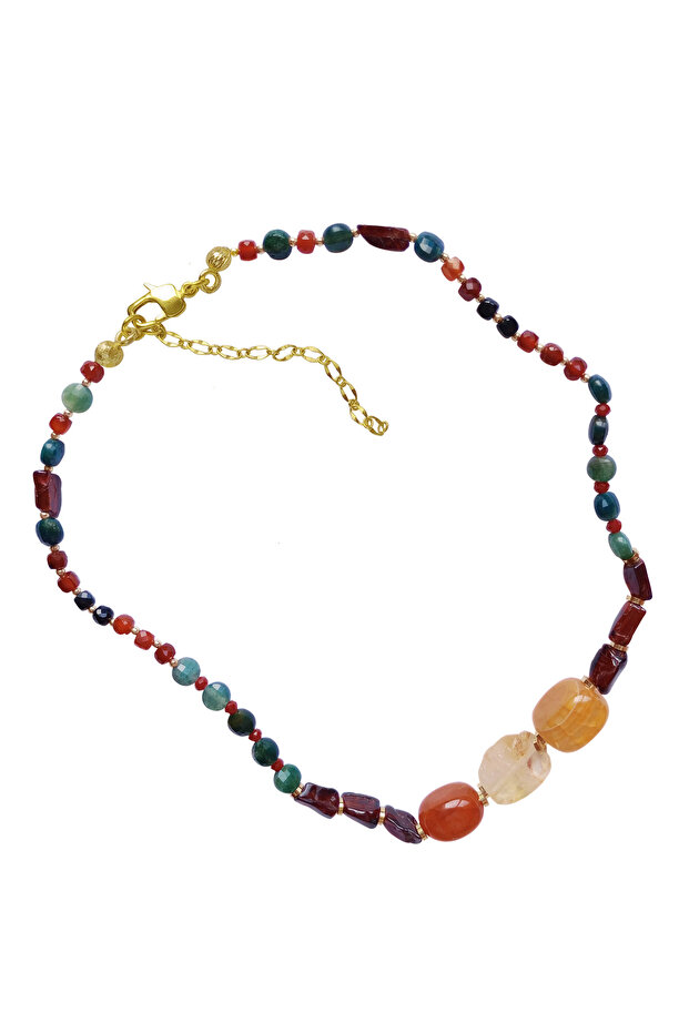 Agate and Citrine Natural Stone Pendant