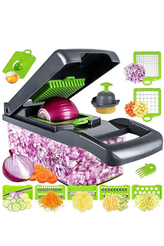 Aroos Vegetable Chopper,Multifunctional 13-in-1 Food Choppers Onion Chopper Vegetable Slicer Cutter