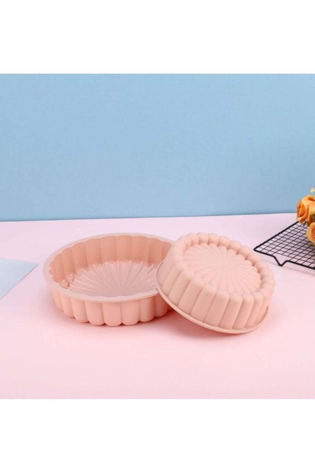 2Pc Cake Pan Silicone 20cm And 27cm Nonstick Round Cake Molds For Cheesecake Chocolate Cake Brownie