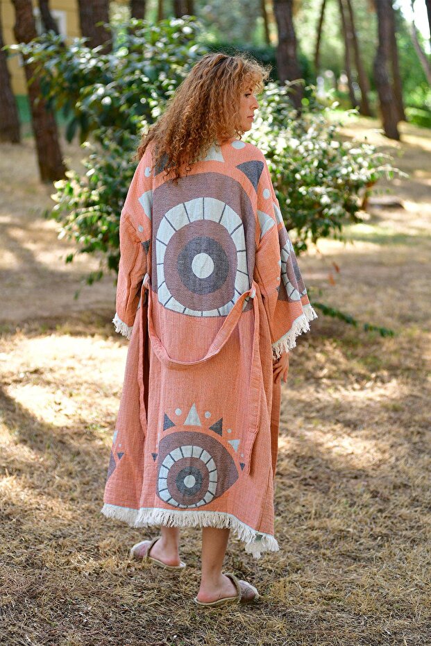Brick Evil Eye Kimono - 4