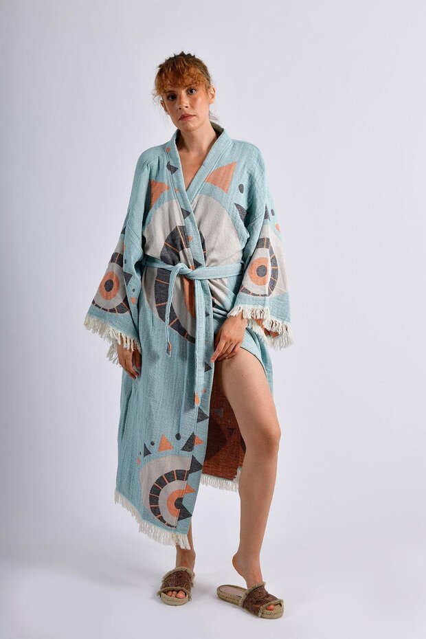 Blue Evil Eye Kimono