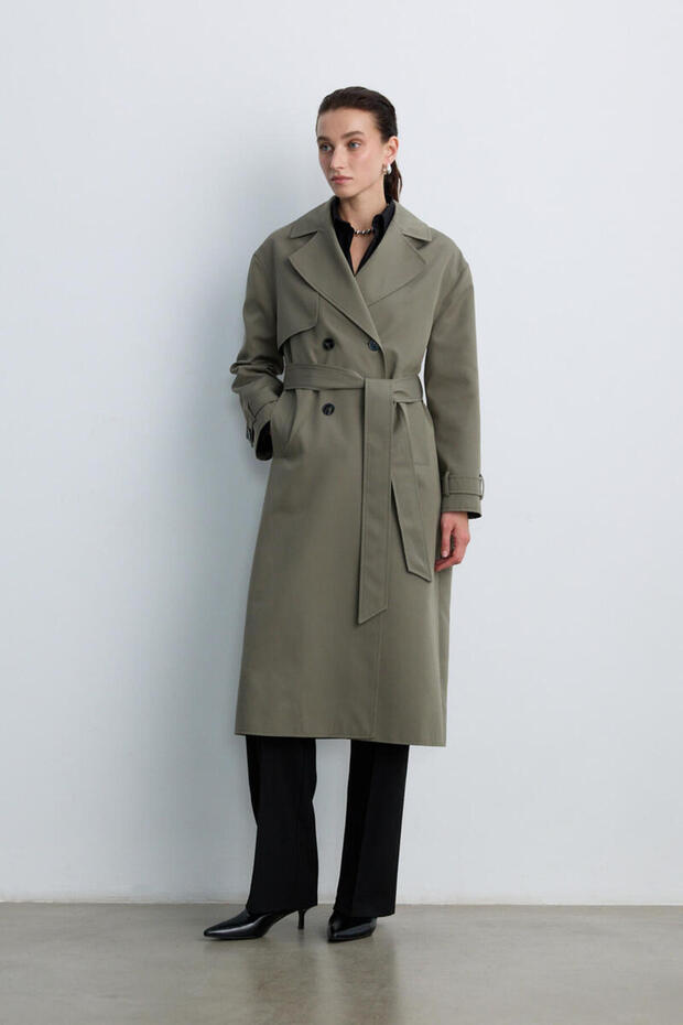 KOYU ÇAĞLA UZUN CAPSULE TRENÇKOT - 4