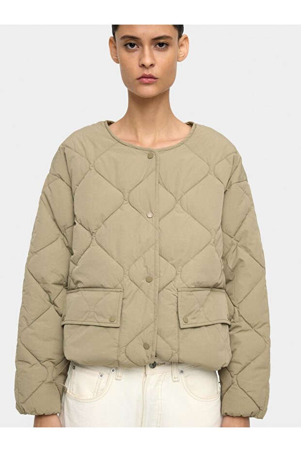 Çıkarılabilir Kapüşonlu Kapitone Ceket - 5