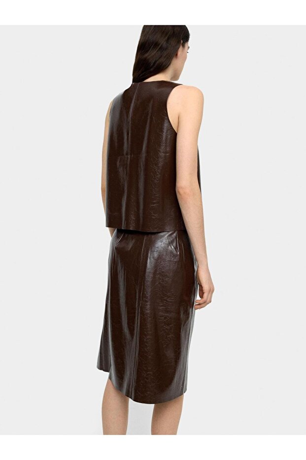 Deri Efektli Üst - 4