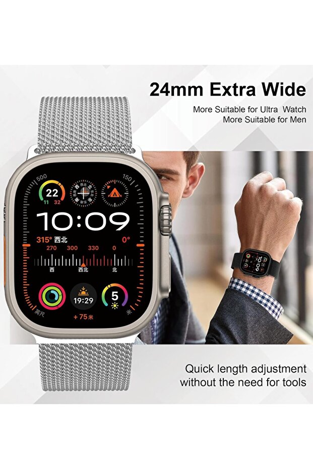 Milanese Loop Stainless Steel Mesh Band for Apple Watch (Multiple Sizes) - 2