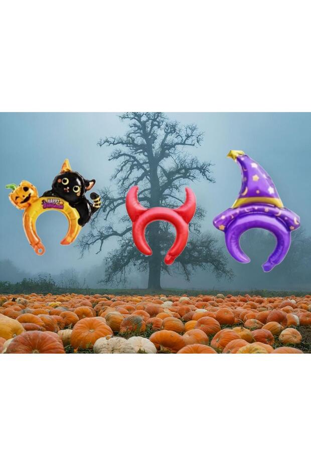 Halloween Balloon Crown Set 3 Pieces | Halloween Foil Crown