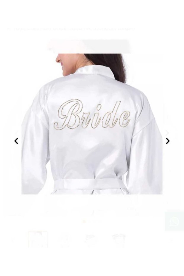 Bi̇rde Morning Dress Nightdress Silver and Gold