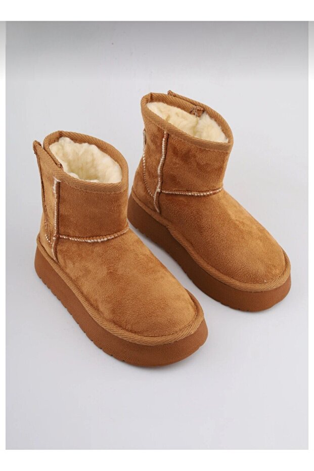 Girls' Short Boots with Fur and Wool Inside