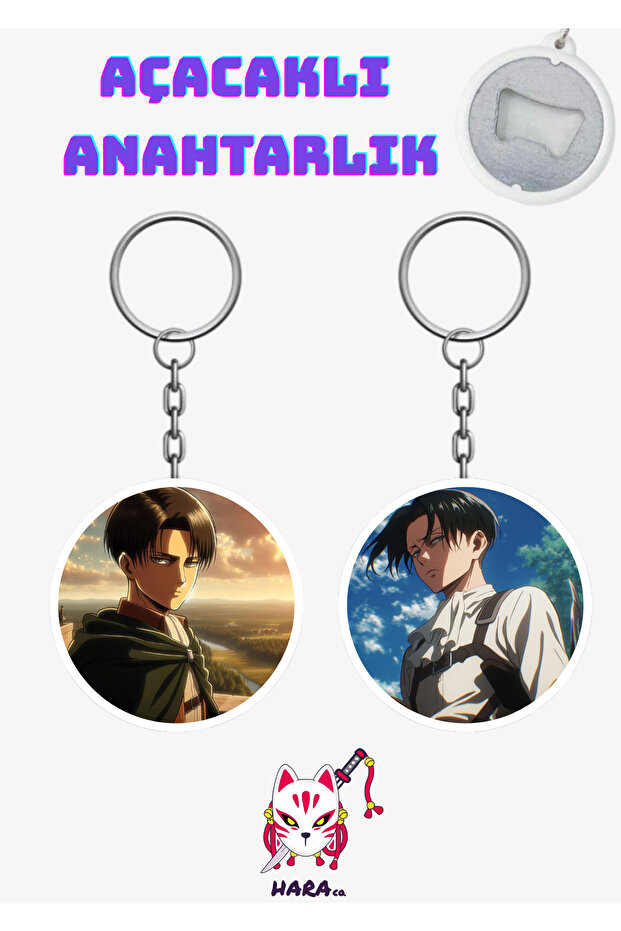 Attack on Titan Anime Levi Anime Keychain Opener Set (Set of 2)