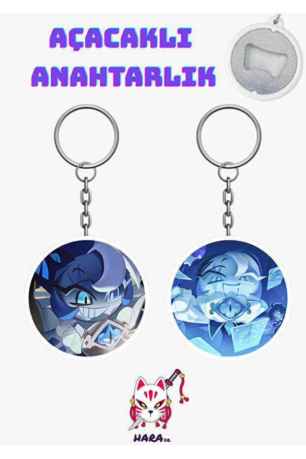 Cookie Run Kingdom Game Shadow Milk Cookie Game Keychain Opener Set (2-Piece)