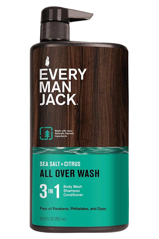 Sea Salt + Citrus 3 in 1 Shampoo Conditioner and Shower Gel 852ml