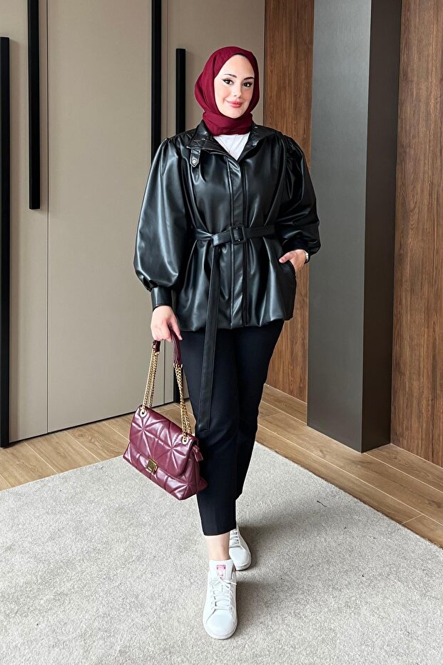 Deri Ceket 1132 Siyah - 2