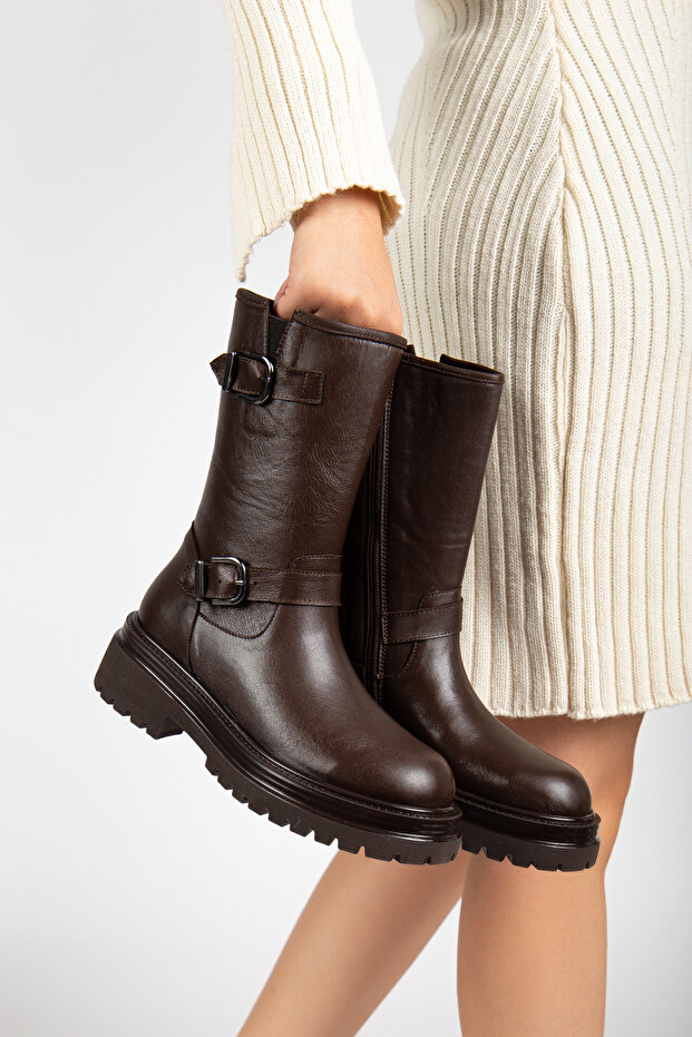 Genuine Leather Women's Winter Boots from Size 35 to Size 41-42-43