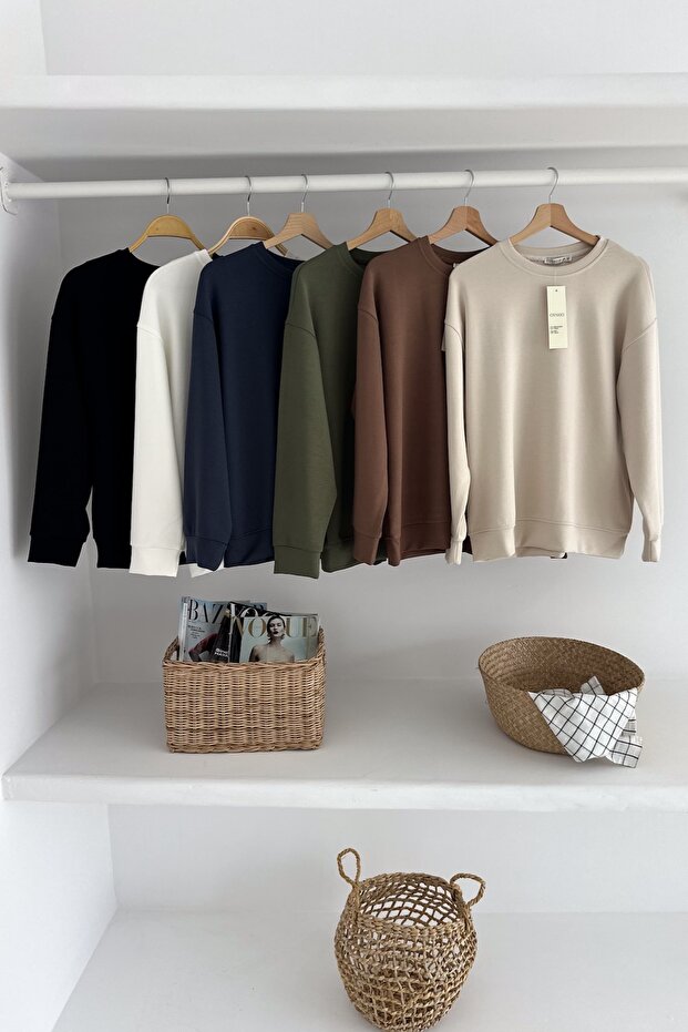 Füme Modal Kumaş Basic Sweatshirt - 7
