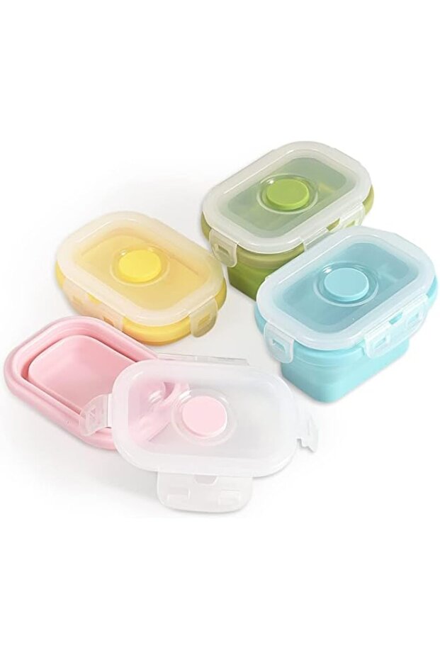 Khazna Food Storage Container, Collapsible Silicone Food Storage Container, Portion Control Contain - 1